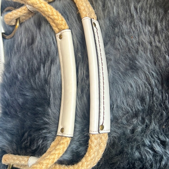 NWT Coach Resort Denim Signature +Parchment Leather Tote Weekend Carry-on 10600 - Picture 6 of 14